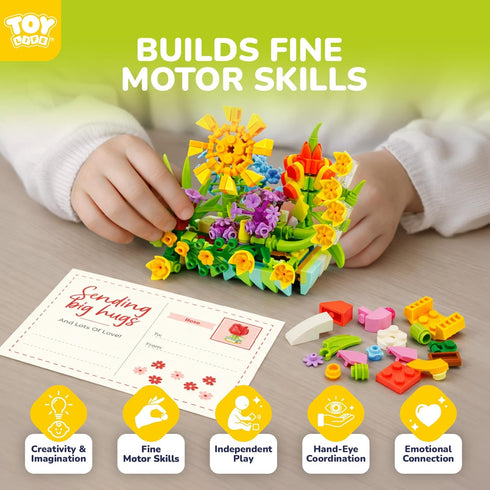 36 Pack Set 6+ TOY Life Party Favors for Kids, Tiny Plants Mini Flowers Building Blocks for Classroom Prize, Flowers