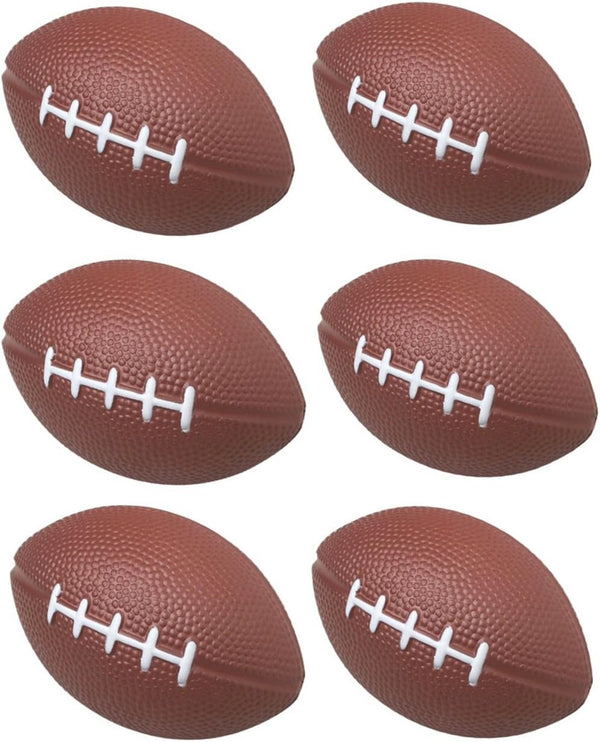 GiftExpress 1 Dozen Mini Football Stress Balls, 4" Foam, Superbowl Decoration Party Favor, Football Themed Supplies