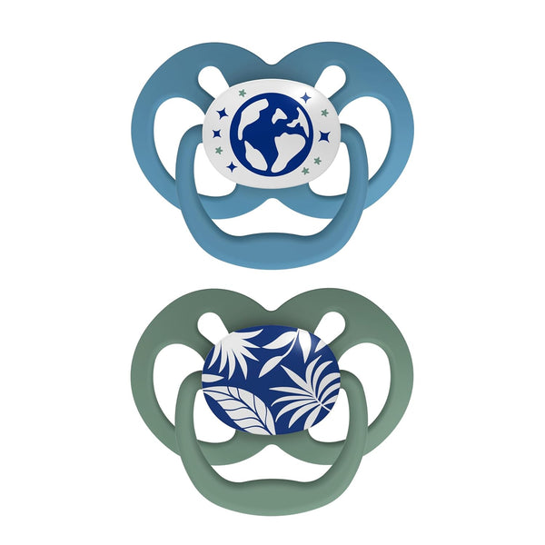 Dr. Brown's Advantage Glow-in-The-Dark Baby Pacifier, Fully Symmetrical Soother with Soft Silicone