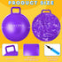 Lewtemi 3 Pcs 29 Inch Bouncing Ball with Handle, Outdoors Hopper Ball with Air Pump for Sports School Games (Purple,