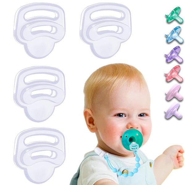 Silicone Pacifier Clip Adapter Ring for Philips Avent Soothies, 4 Pack 100%