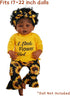 BABESIDE 3 Pcs Reborn Baby Doll Clothes - Sunflower Outfit Accessories Set for 17-22 Inch Dolls