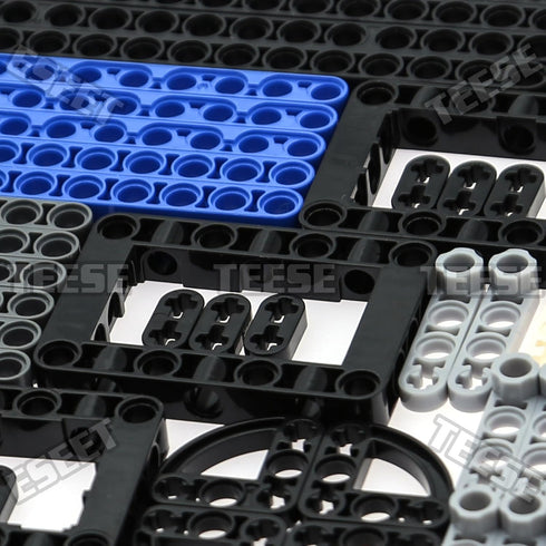 TEESE 282pcs Technic-Beam-Frame-Bricks-Set with Rotor Helicopter Minifigure, Compatible with Technic-Parts