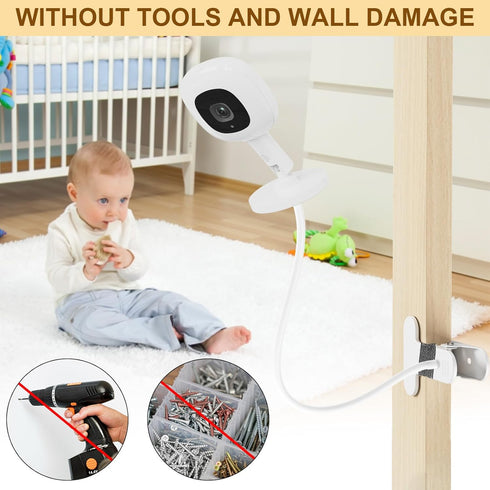 Pyfhy 1/4 Baby Monitor Mount for Nanit Pro Smart Baby Monitor & Flex Stand, Also for Cameras with Screw Stand, Flexible