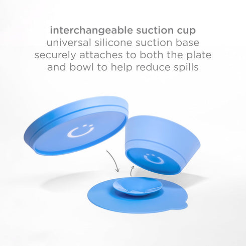 Set Ubbi Food-Grade Non-Toxic Toddler Feeding with Interchangeable Suction Base, Stainless Steel Utensils, BPA-Free