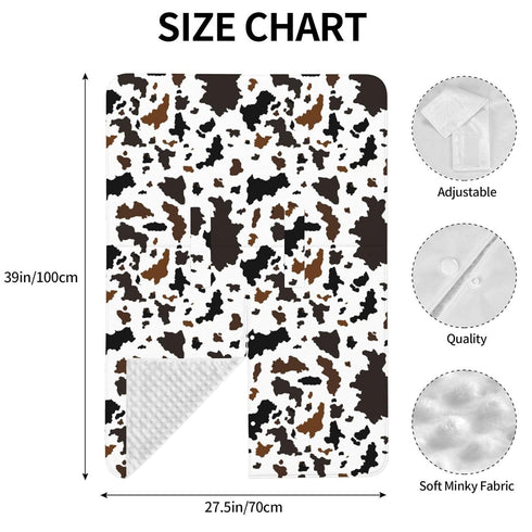 Yobvec Western Cow Print Baby Car Seat Canopy Cover Multi Use Nursing Cover for Mom Nursing Covers Newborn Cow Print
