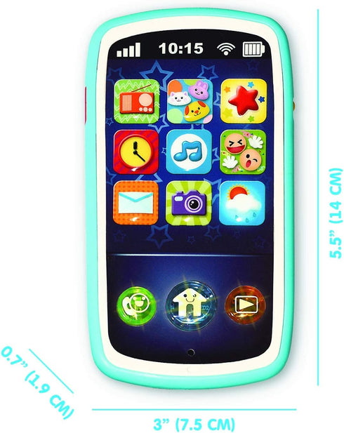 Baby Phone Toy with Record & Playback, Musical Interactive Learning Cell Phone for Kids 6+ Months