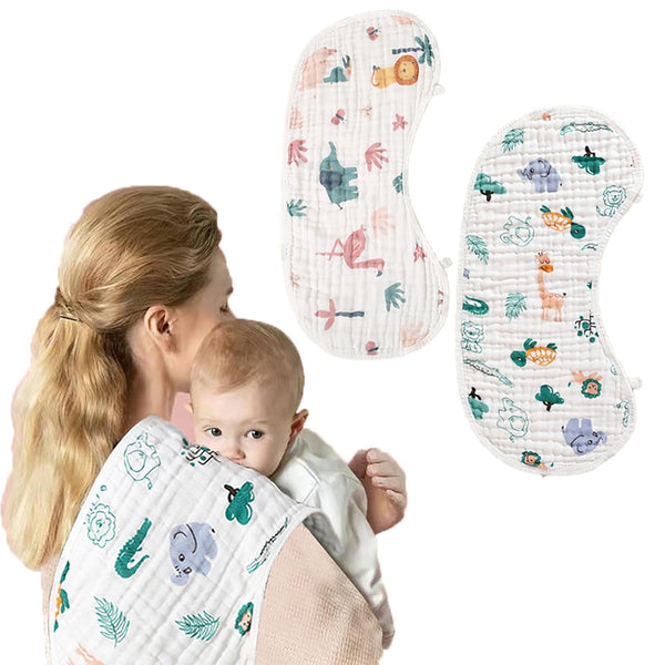 Muslin Baby Burp Cloths - 2 Pack 70% Viscose from Bamboo and
