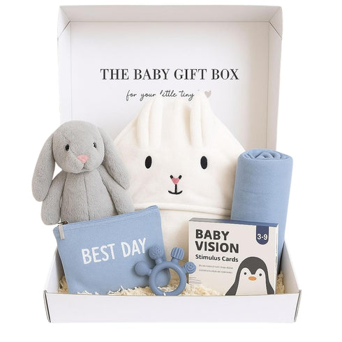 Tiny Treasures New Baby Gift Basket Set with Adorable Newborn Essentials for Baby Girl