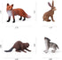 16PCS Forest Animals Baby Figures, Woodland Creatures Figurines, Miniature Toys Cake Toppers for Kids Birthday Gift