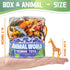 60 Piece Mini Zoo Animal Toy with Gift Box, Realistic Plastic Animal Figures for Sensory Bins, Birthday Gifts