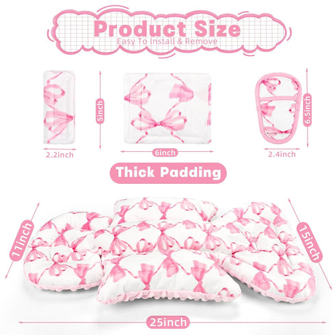Infant Car Seat Insert, Soft Baby Car Seat Head & Body Support for Girl Boy, Nursing Pillow Cover, Removable Case