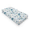 Watercolor Crane Blue Flowers Changing Pad Covers, Birds Boho Retro Floral, Soft Breathable Stretch Baby Mats 32''x16''