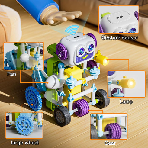 36+ 4-12, 434 Solar Power Kits, Model STEM Robot Building Toys for Kids Pcs with Solar/Gears/Sensors, Educational