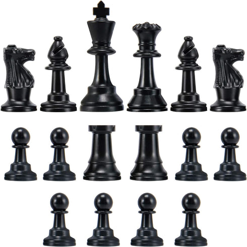 Amerous Chess Pieces, Chessmen with 3.75” King Height, Figurine Chess Pawns for Chess Board Game - Pieces Only