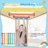 16 Inch 7 Colors Steel Monkey Bars Ladder Rungs Set - Backyard Playground and Indoor Outdoor Climbing Kit (7 Pack)