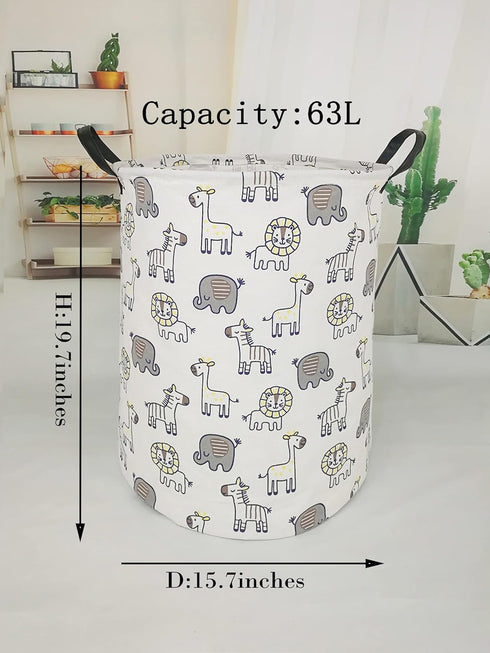Kids Hamper Baby Storage Bins Gift Toy Box Organizer, Waterproof Laundry Basket Large Canvas Collapsible Chest for Boys