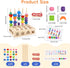 Montessori Educational Wooden Toys for Toddlers 3-5, Lacing Beads & Stacking Blocks, Shape Sorting Present with Storage