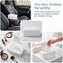 KOMBIUDA Wipe Dispenser with Lid Refillable Decorative Wet Tissue Holder for Home Travel Makeup Storage Container