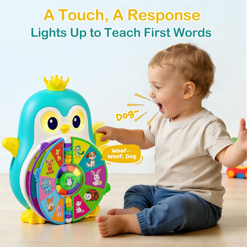 1 1-3 5 1st 12-18 Musical Penguin Learning Toys for Year Old Boy Gifts, Educational Baby Toys for Year with Themes