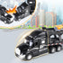CORPER TOYS Transport Car Carrier Truck Toy - Detachable Die-cast Pull Back Vehicles Set for Kids with Lights
