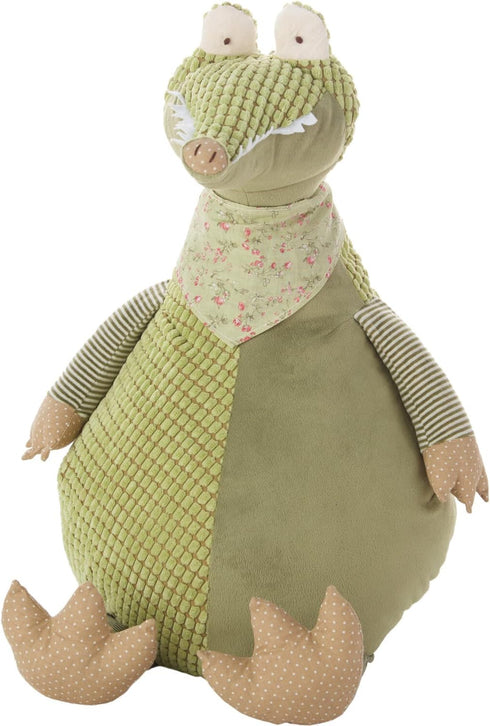 Mina Victory Plush Lines Stuffed Crocodile Toy - Green, 1'10" x 2'2"