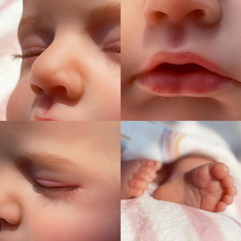 Reborn Baby Dolls Girl - 20 Inch Realistic Sleeping Newborn Doll, Lifelike Handmade Soft Weighted Gift Set for Kids Age
