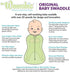 Woombie 5-13 lbs Original Baby Swaddling Blanket - Soothing, Cotton Baby Swaddle with Zipper - Wearable Newborn