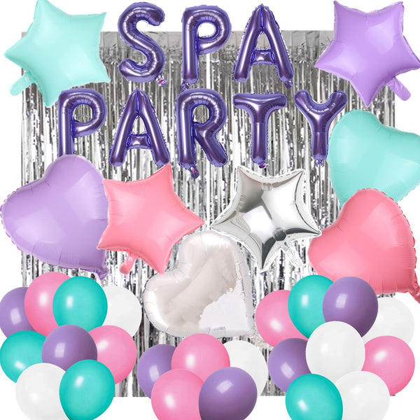 42 Pcs Spa Party Decorations - Balloons for Spa Theme Birthday Party Supplies, Lipstick Cosmetics Balloons for Girls