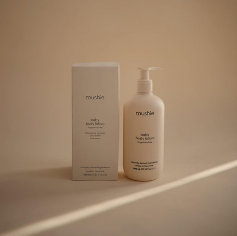 13.53 oz mushie Baby Organic Body Lotion | Moisturize, Soothe, and Hydrates Dry Skin | Made in Denmark, fl (Fragrance