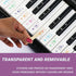 QMG Colorful Piano Stickers for Keys, Removable for 49/61/76/88 Key Keyboard, No Residue, Kids Learning