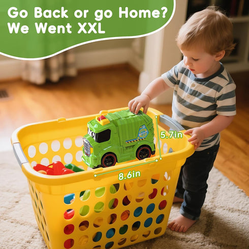 1-3 3-8 AEROQUEST Remote Control Garbage Truck Toys for Toddlers with Lights & Sounds RC Recycling Vehicle for Kids