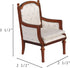 Wooden Dollhouse Armchairs, Set of 2, Dining Lounge Chairs for Miniature Furniture, 3 inch to 6 inch Dolls