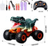 Dinosaur Monster Truck Toys - Remote Control Dinosaur Car, 2.4Ghz RC Truck for Toddlers, Light & Music, Green