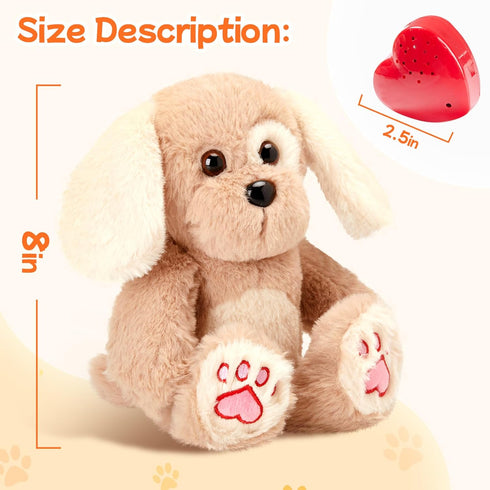 30 Heartbeat Puppy Recordable Dog Stuffed Animals sec Heart Voice Recorder Plush Toy Stuffed Animal Soft Fuzzy Doll