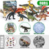 FRUSE Jurassic Dinosaur Toys - 12 PCS Realistic Jumbo Dinosaur Figurines with Educational Dino Book for Kids 3-5