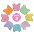 8 Pack 8 Count Neat Solutions Multi-Color Solid Knit Terry Feeder Bib, Girl