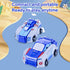 vixiwi 2 1 3-6, Magnetic Transforming Dinosaur Car Toys, in Collision Transform Robot Cars for Boys Girls Ages Toddler