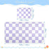 SyXIOP 28" 52" Purple and White American Plaid Cooling Baby Waterproof Crib Mattress Cover x Ultra Soft Training Pads