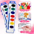 30 Pack Set, 8 Set FUMILE Watercolor Paint Colors Washable Valentines Water Color Paint for Kids with Paintbrush