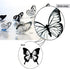 Butterfly Wall Stickers Decal - 36 PCS 3D Black and White Butterfly Stickers with Adhesive for Baby Kids Bedroom