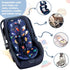 2 SWESEN Infant Car Seat Insert with Strap Pads, Super Soft Carseat Head and Body Support for Baby Boys and Girls