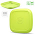 Bamboo Kids Plates, 4 Pack Set, Stackable Bamboo Dinnerware for Kids, Dishwasher Safe
