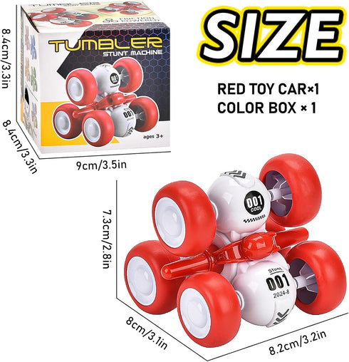 CDDZSW 6 360 3-6 3 4 5 6,Push 3-5 Rounds Inertia Rotating Stunt Car Toys Year Old Kids Pull Back Truck for Toddler Boys