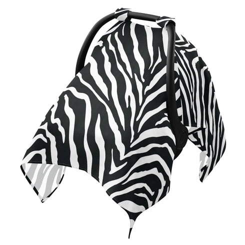 Mazeann White Black Zebra Print Car Seat Cover Baby Breathable Soft Infant Carseat
