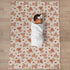 Selgkds 60x80inch Cute Bears Orange Fall Leaves Baby Blankets for Girl Boy Pastel Bear Sweaters Autumn Infant Toddler