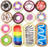 Dozen 13 Baker's Wooden Donuts, Assorted Colorful Wood Eats! Pastries by Imagination Generation