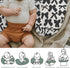 Black Bows Baby Nursing Pillow Covers for Girl Boy Valentine Bows Nursery Feeding Pillowcase for Breastfeeding Pillows