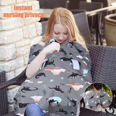 Rquite Car Seat Cover Baby, Carseat Covers Baby Boy, Minky Infant Car Seat Cover Winter, Peekaboo Opening Car Seat