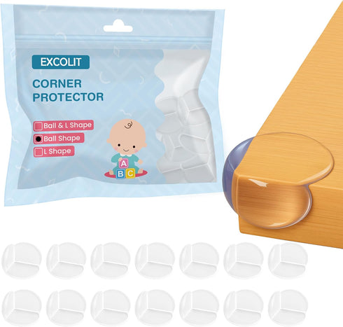 EXCOLIT 15 Pack Corner Protector for Baby - Clear & Transparent Edge Guards